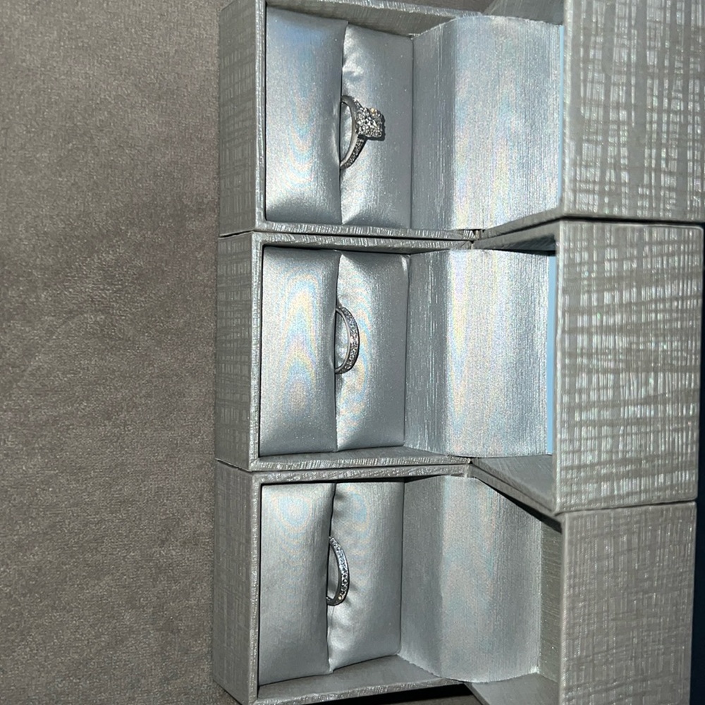 Diamond ring and wedding band set